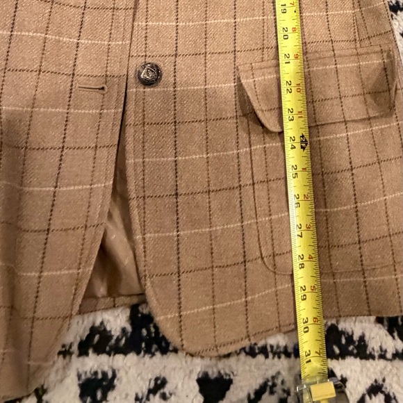 EUC Lauren Ralph Lauren tan lambswool plaid blazer.Sz 12 Purchased/never worn - Picture 13 of 15